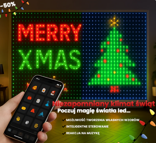 Super Kurtyna RGB™ - Programowalne, Napisy, Grafiki i Animacje